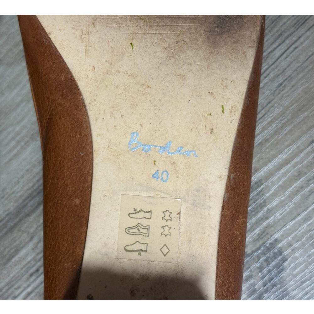 Boden Women’s Pointed-Toe Flats Brown Gold Metallic Size 40 EU / 9 US - Picture 8 of 9